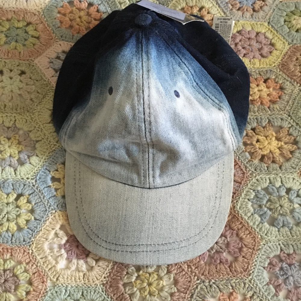 ZARA Denim Ombre Baseball Cap M